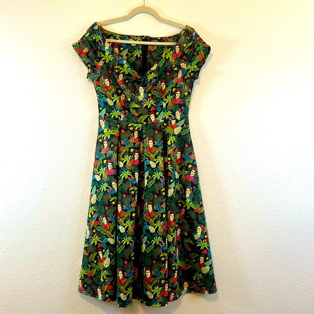 NWOT Dolly And Dotty Frida Kahlo Swing Dress